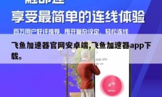 飞鱼加速器官网安卓端,飞鱼加速器app下载。