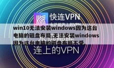 win10无法安装windows因为这台电脑的磁盘布局,无法安装windows 因为这台电脑的磁盘布局不受。