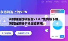 海鸥加速器破解版v1.0.7免费版下载,海鸥加速器手机版破解版。